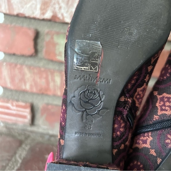 Maliparmi Tapestry Geometric Print Ankle Booties Sz 8 - Picture 12 of 12